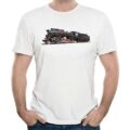 Retro tričko s potiskem – parní lokomotiva