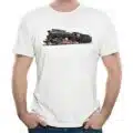 Retro tričko s potiskem – parní lokomotiva