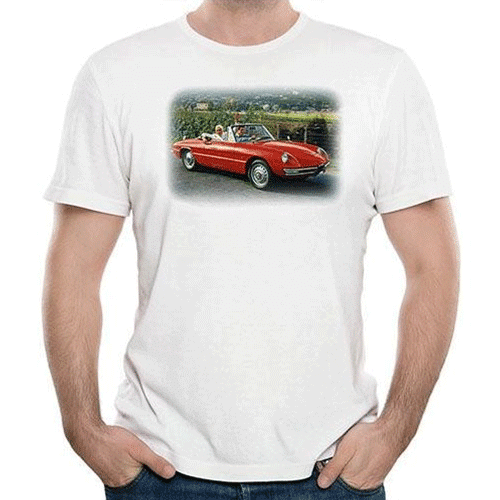 Retro tričko s potiskem - auto alfa romeo