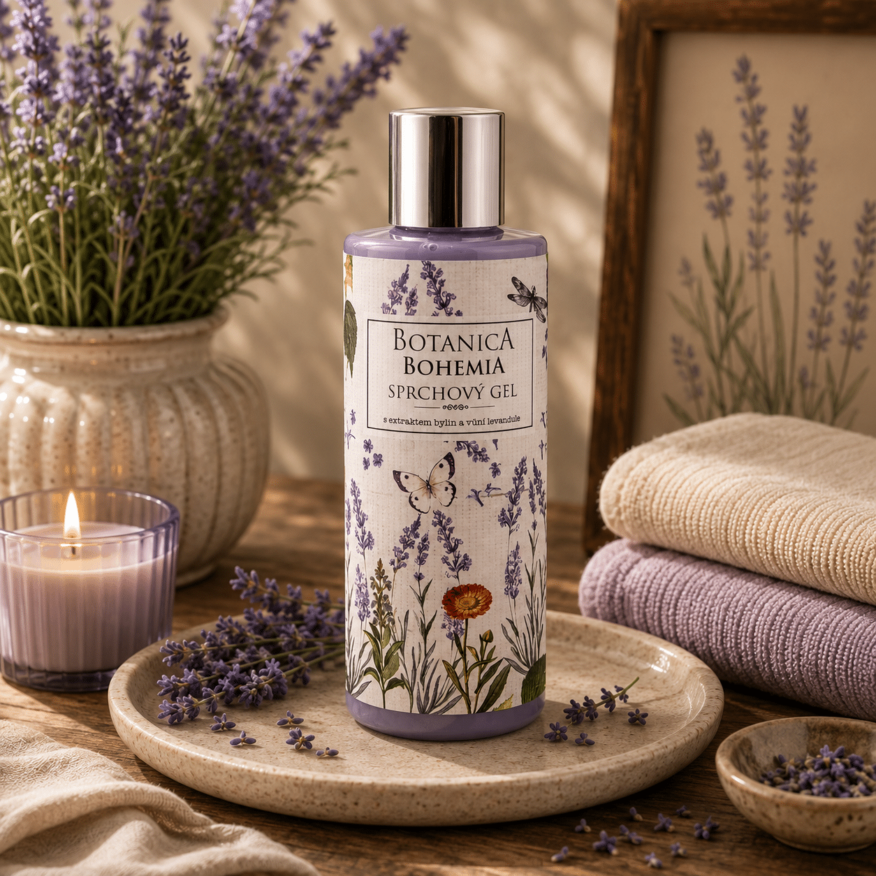 d07a1667-5d94-407e-9810-3f8ef0a7c8e0 Botanica Bohemia krémový sprchový gel 200 ml - levandule - Obrázek 1