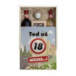 Dřevěný dárkový box k 18. narozeninám