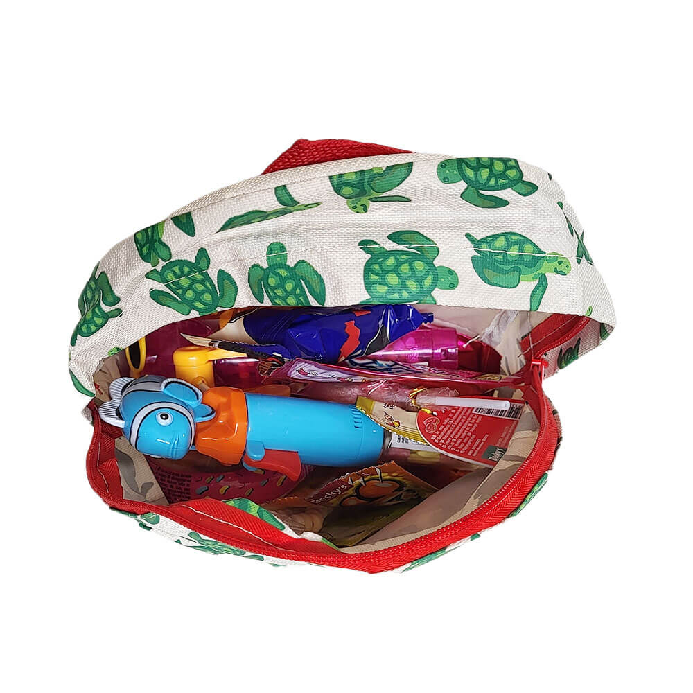 Dětský batoh plný sladkostí - béžový s želvičkami