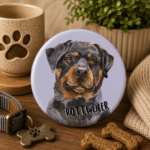 Button (placka) se špendlíkem 44 mm - Rottweiler