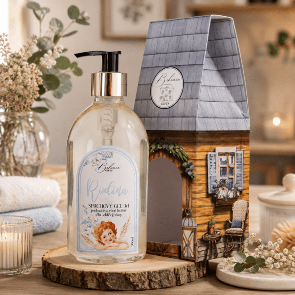 Domeček Rodina - sprchový gel 3v1 s vůní pivoňky 500 ml