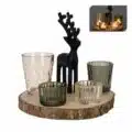 Dekorativní set na čajové svíčky s jelenem