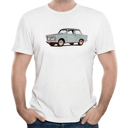 Tričko s retro potiskem - trabant 601 šedý
