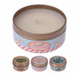 Vonná svíčka Candy Cane 40 g v plechovce 6x3 cm vůně vanilla