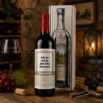 Červené víno 0,75 l s vlastním potiskem v dárkové krabičce - Merlot