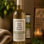 Bílé víno 0,75 l s vlastním potiskem v dárkové krabičce - Chardonnay