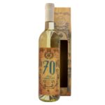 Dárkové bílé víno 0,75 l Chardonnay pro muže k 70. narozeninám