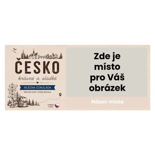 Suvenýr - mléčná dárková čokoláda Česko 100 g