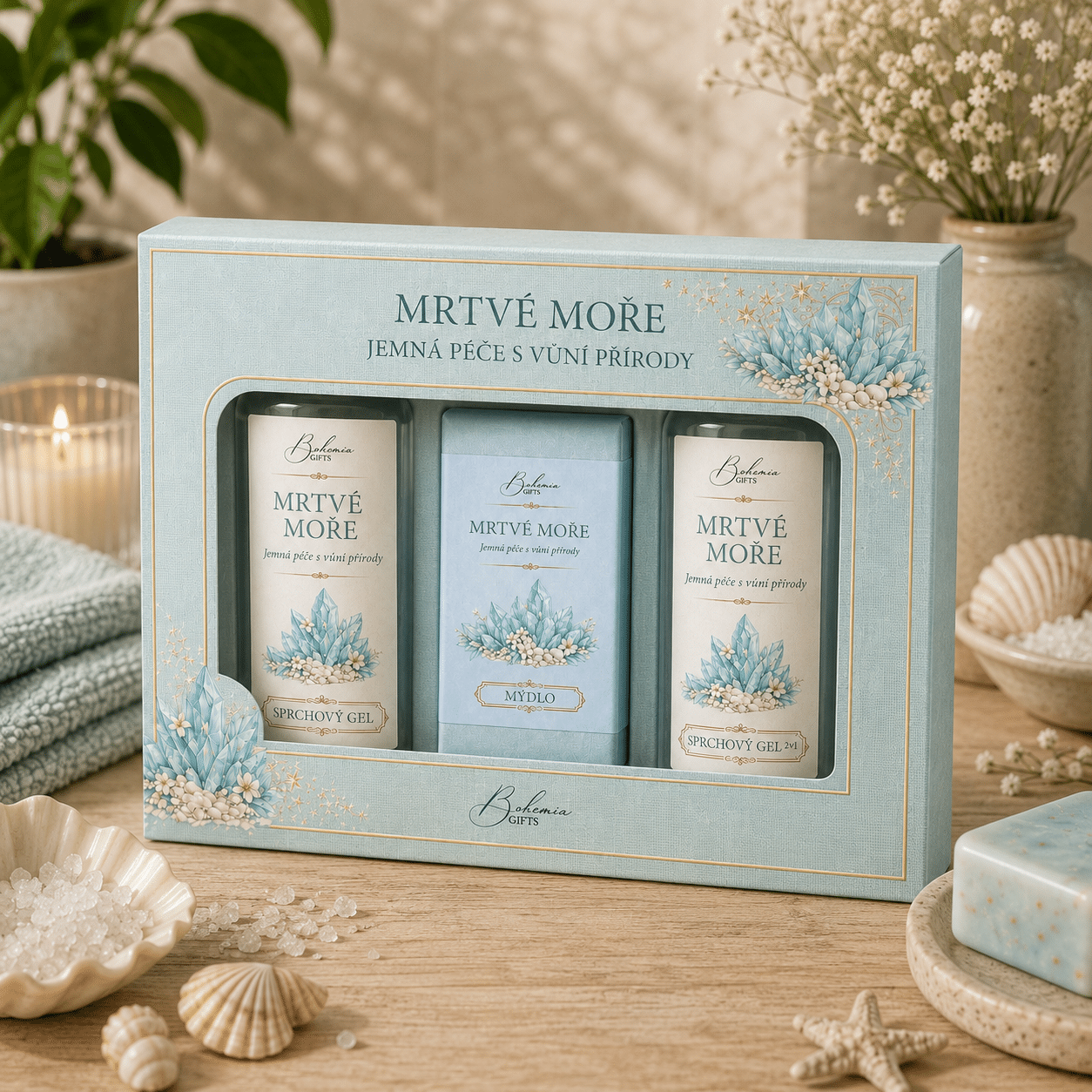 BG DB sprchový gel 100 ml + mýdlo 100 g + gel 2v1 100 ml - mrtvé moře