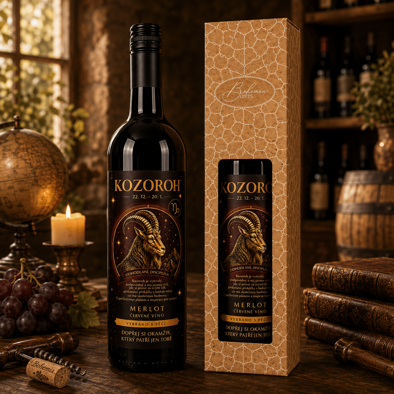 BC260255 Dárkové víno 0,75 l - Merlot - KOZOROH - Obrázek 1