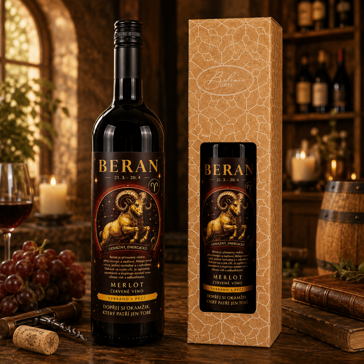 BC260258 Dárkové víno 0,75 l - Merlot - BERAN - Obrázek 1