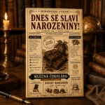 Dárková mléčná čokoláda 100 g 21x13,5 cm - Dnes se slaví narozeniny