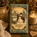Vánoční tuhé mýdlo 200 g - zelené - sněhulák