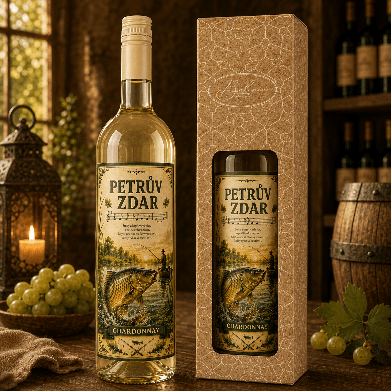 BC260326 Dárkové bílé víno Chardonnay 0,75 l – Petruv zdar. - Obrázek 1